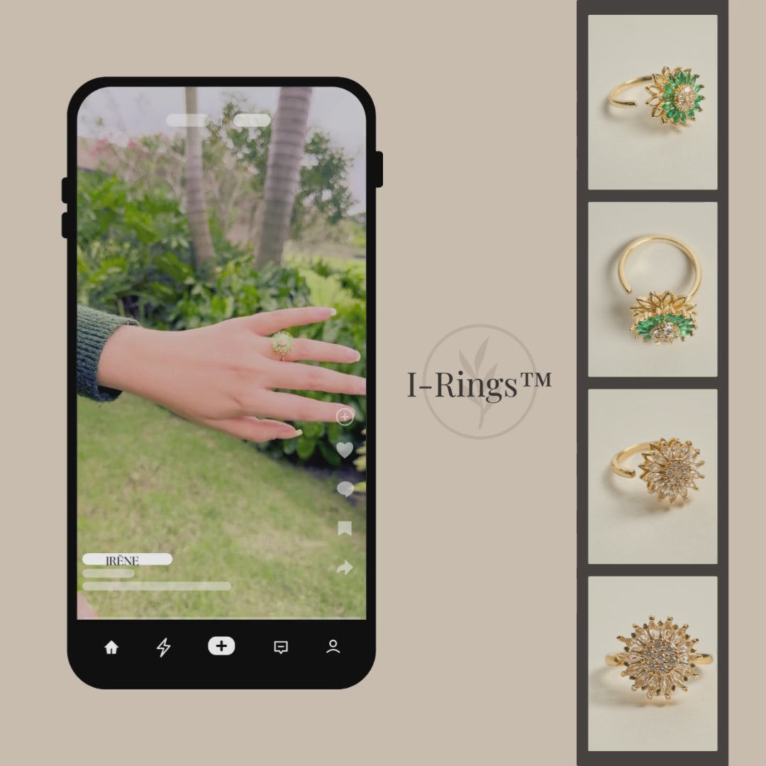 I-Rings™ | Girasol Zirconia | Anillos Anti-Ansiedad